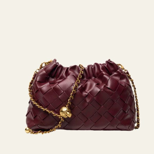 Velira Bags Bordo Portofino Nėrinių Grandinėlės Peties Krepšys
