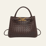 Velira Bags Bordo raudona Palermo Woven Leather Tote Bag