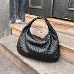 Velira Bags Bordo Woven Leather Hobo Krepšys
