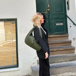 Velira Bags Bordo Woven Leather Hobo Krepšys
