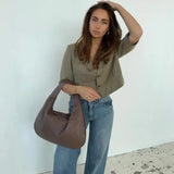 Velira Bags Bordo Woven Leather Hobo Krepšys