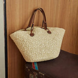 Velira Bags Chaki Majorcos Woven Multi-Strap Tote