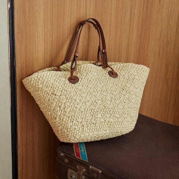 Velira Bags Chaki Majorcos Woven Multi-Strap Tote