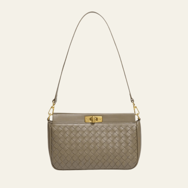 Velira Bags Chaki / Standartinis Beatrice Woven Shoulder Bag
