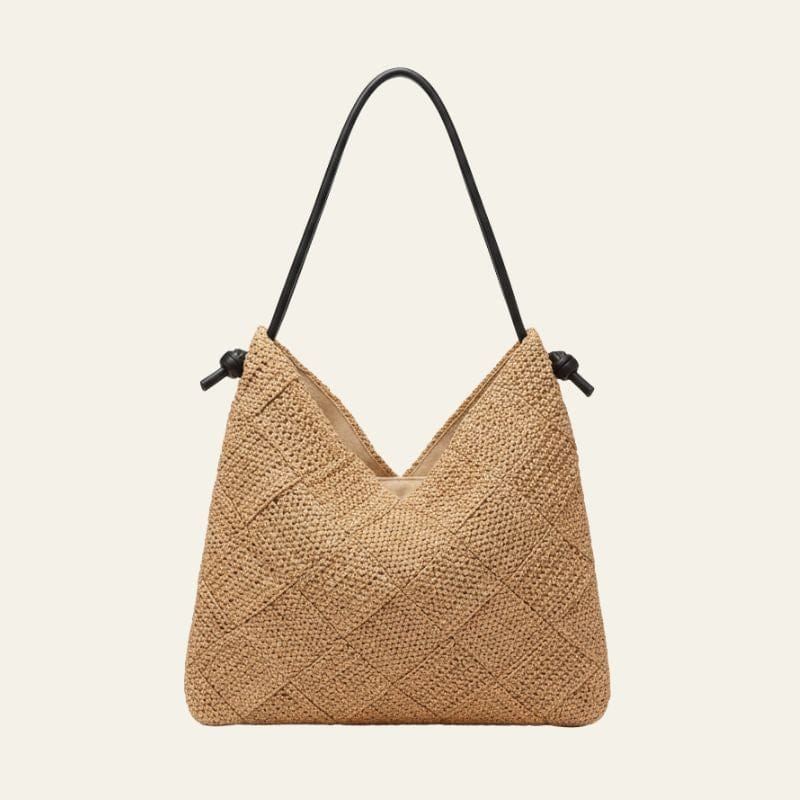 Velira Bags Chaki / vienas dydis Sorrento tekstūruota pintinė rankinė