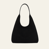 Velira Bags Juoda Siena Suede Hobo Krepšys