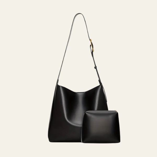 Velira Bags Juoda Sienos odinė hobo rankinė