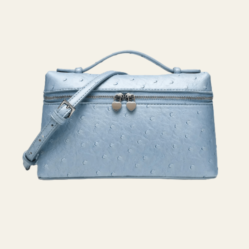 Velira Bags Mėlyna Ženevos reljefinė per petį nešama rankinė