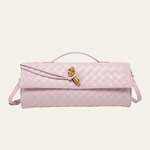 Velira Bags Rožinė Vienos odos pynimo rankinė