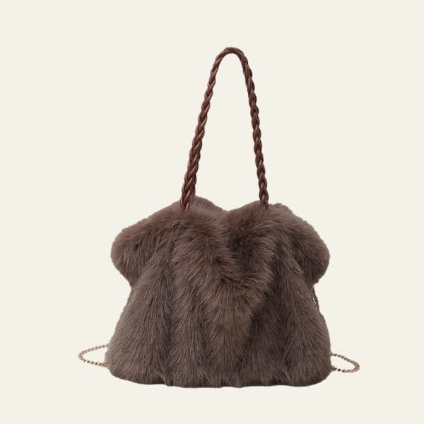 Velira Bags Ruda Milano pintos rankenos dirbtinio kailio rankinė