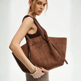 Velira Bags Ruda Palermo Minkštos Suede Oversize Rankinė