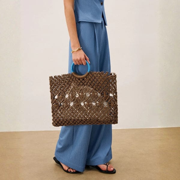 Velira Bags Ruda / vienas dydis Tulum Makramė Žiedinė Rankinė