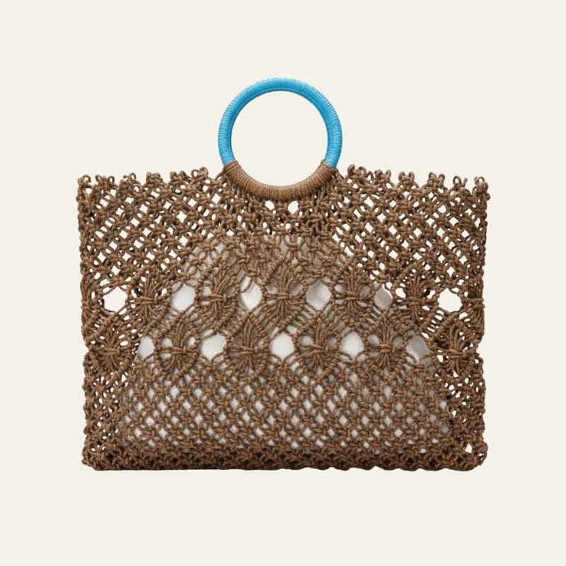 Velira Bags Ruda / vienas dydis Tulum Makramė Žiedinė Rankinė