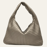 Velira Bags Sidabrinė Milano Woven Hobo Krepšys