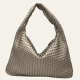 Velira Bags Sidabrinė Milano Woven Hobo Krepšys