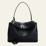 Velira Bags Sidabrinė Veronos odinė struktūruota rankinė