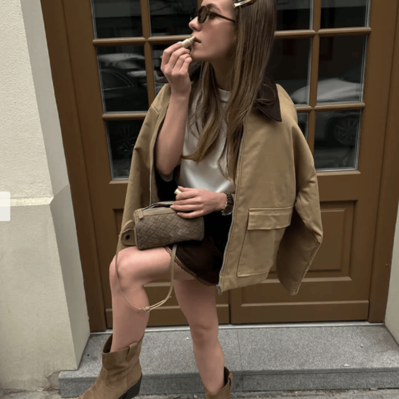 Velira Bags Siena Audinė Suede Peties Krepšys