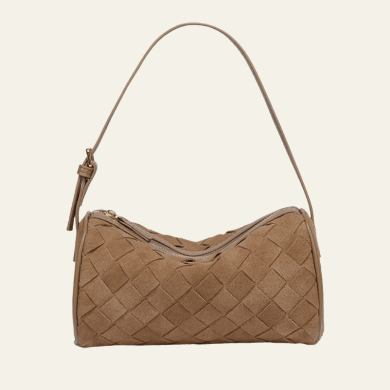 Velira Bags smėlinė Siena Audinė Suede Peties Krepšys