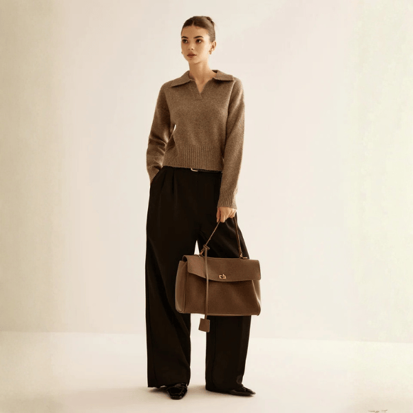 Velira Bags Solenne struktūrinė rankinė su užklotu