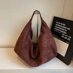 Velira Bags Tamsiai ruda Capri Suede Hobo Krepšys