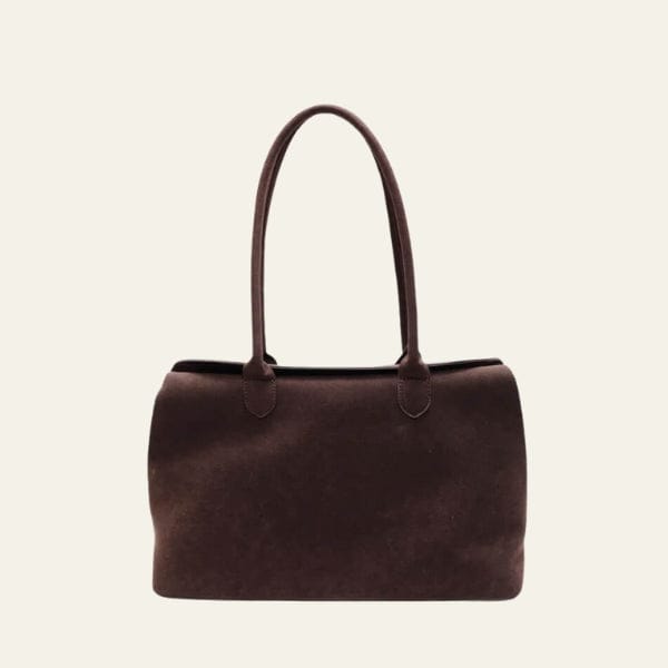 Velira Bags Tamsiai ruda Siena Suede Peties Krepšys