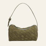 Velira Bags Žalia Siena Audinė Suede Peties Krepšys