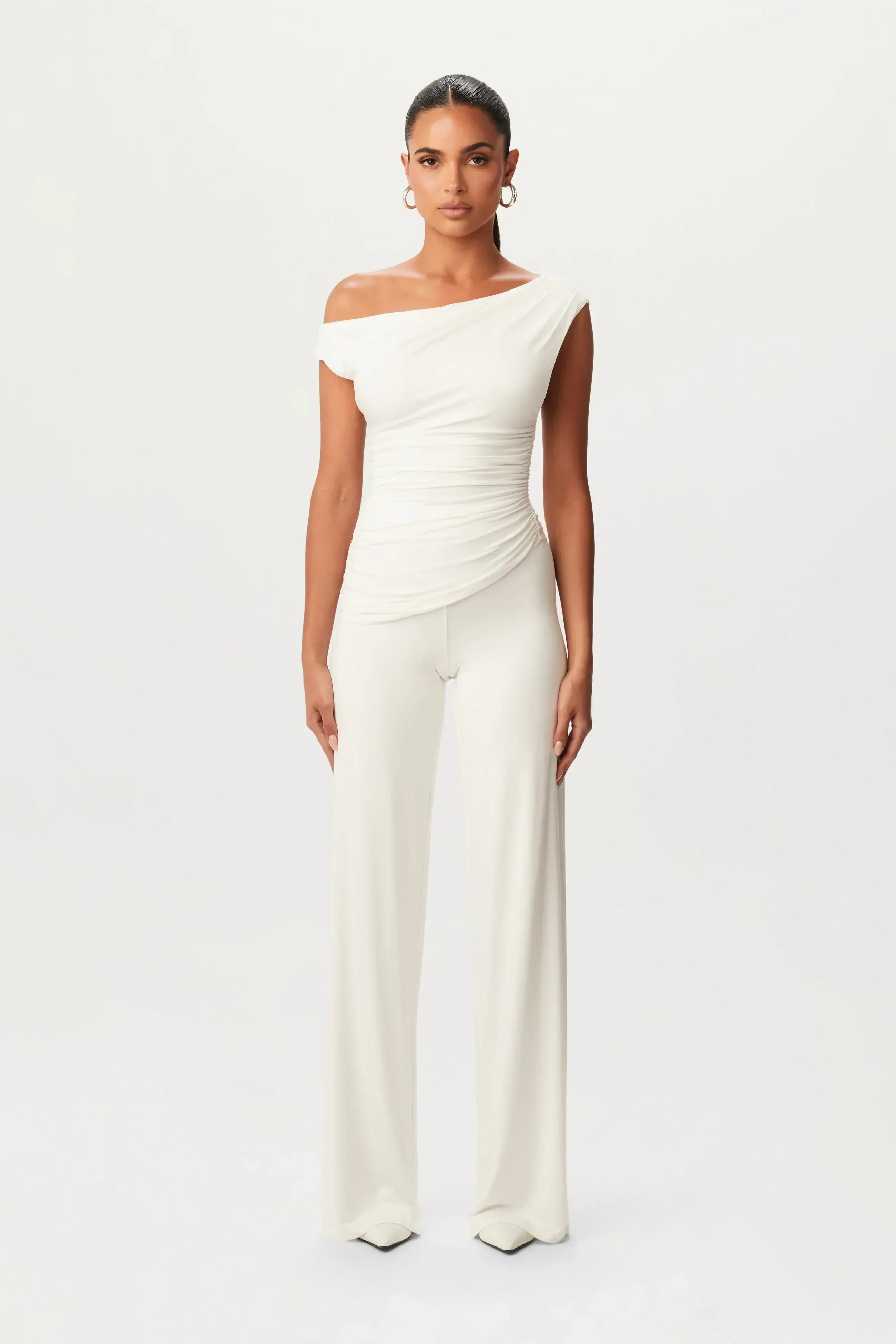 Velira Balta / XS Lúcia Ember - Asimetrinė Elegantiška Komplektas