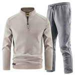 Velira Bežinė / M Elegantiškas vyriškas džemperių rinkinys su užtrauktuku