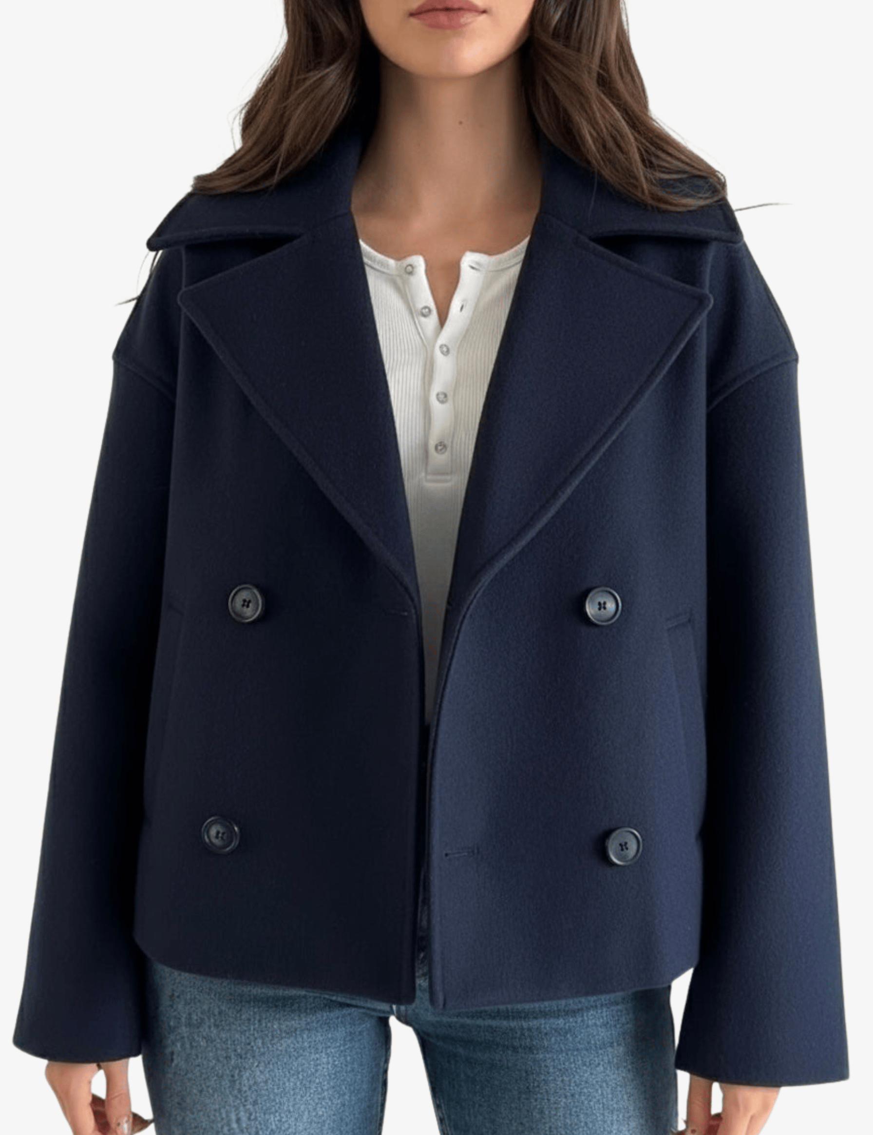 Velira Blend Double-Breasted Trench Coat | Maya Blend dvigubo užsegimo paltas | Maya