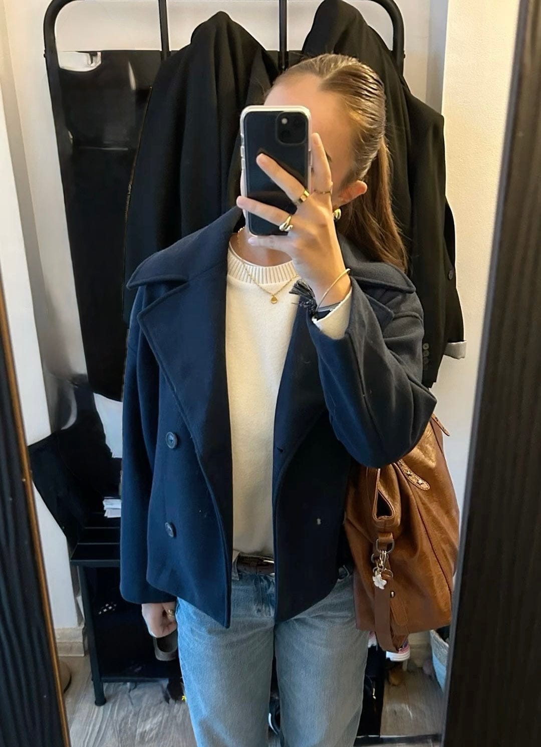 Velira Blend Double-Breasted Trench Coat | Maya Blend dvigubo užsegimo paltas | Maya