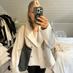 Velira Blend Double-Breasted Trench Coat | Maya Blend dvigubo užsegimo paltas | Maya