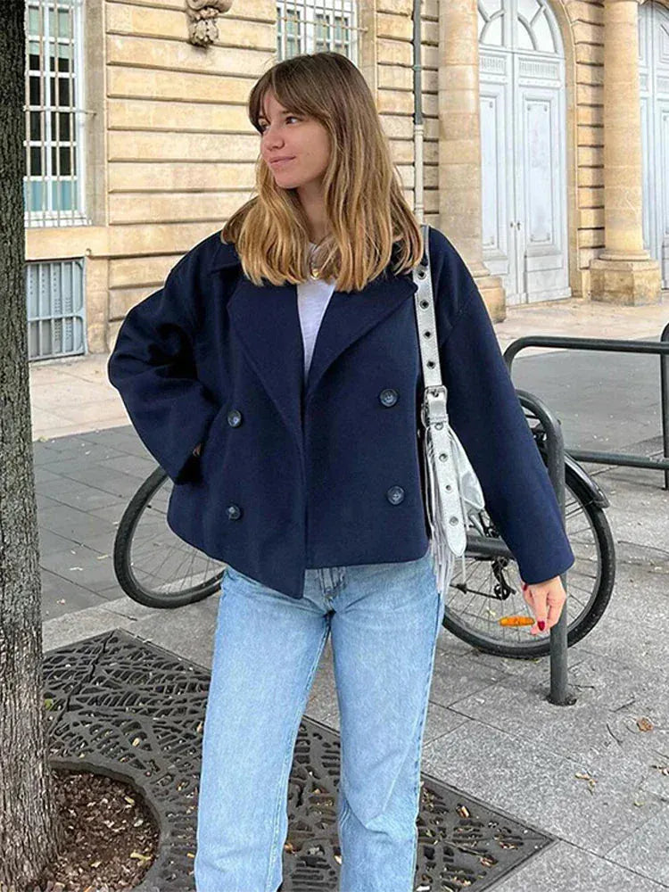 Velira Blend Double-Breasted Trench Coat | Maya Blend dvigubo užsegimo paltas | Maya