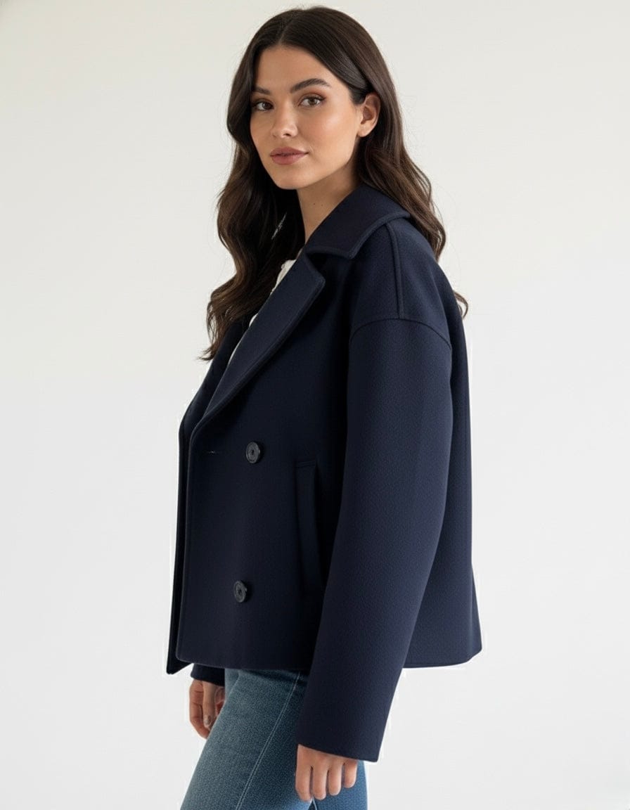 Velira Blend Double-Breasted Trench Coat | Maya Blend dvigubo užsegimo paltas | Maya