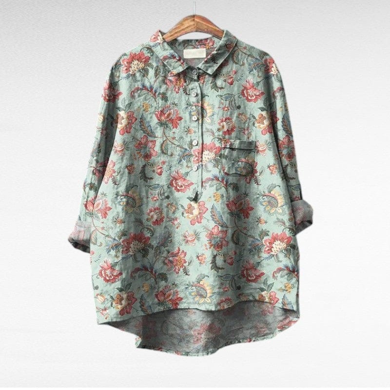 Velira blouse Raštas 2 / S 55-65KG Mireva - Elegantiška Vintage Bluzonė