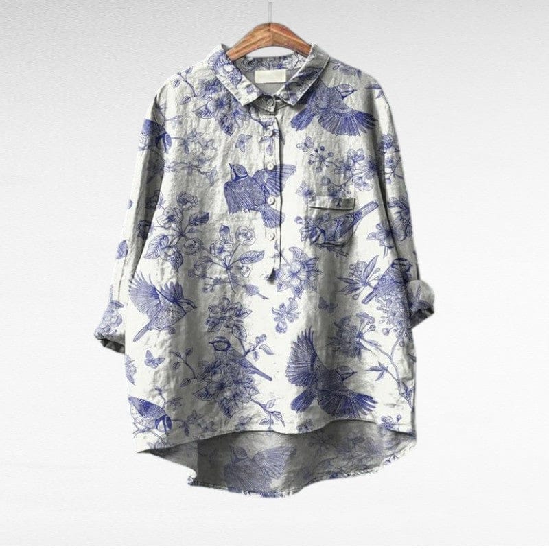 Velira blouse Raštas 3 / S 55-65KG Mireva - Elegantiška Vintage Bluzonė