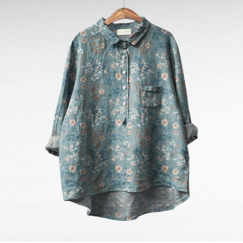 Velira blouse Raštas 8 / S 55-65KG Mireva - Elegantiška Vintage Bluzonė