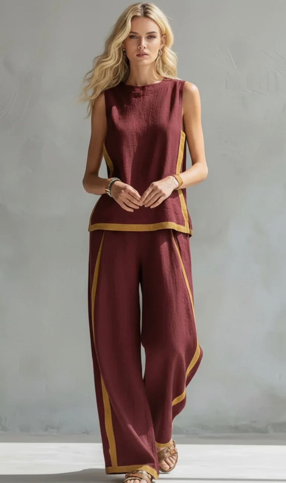 Velira Bordo / XS Leila™ | Elegantiškas dviejų dalių kostiumas