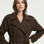 Velira Camille | Brown Blend Cropped Trench Jacket Camille | Ruda Mišinys Trumpa Paltinė Striukė
