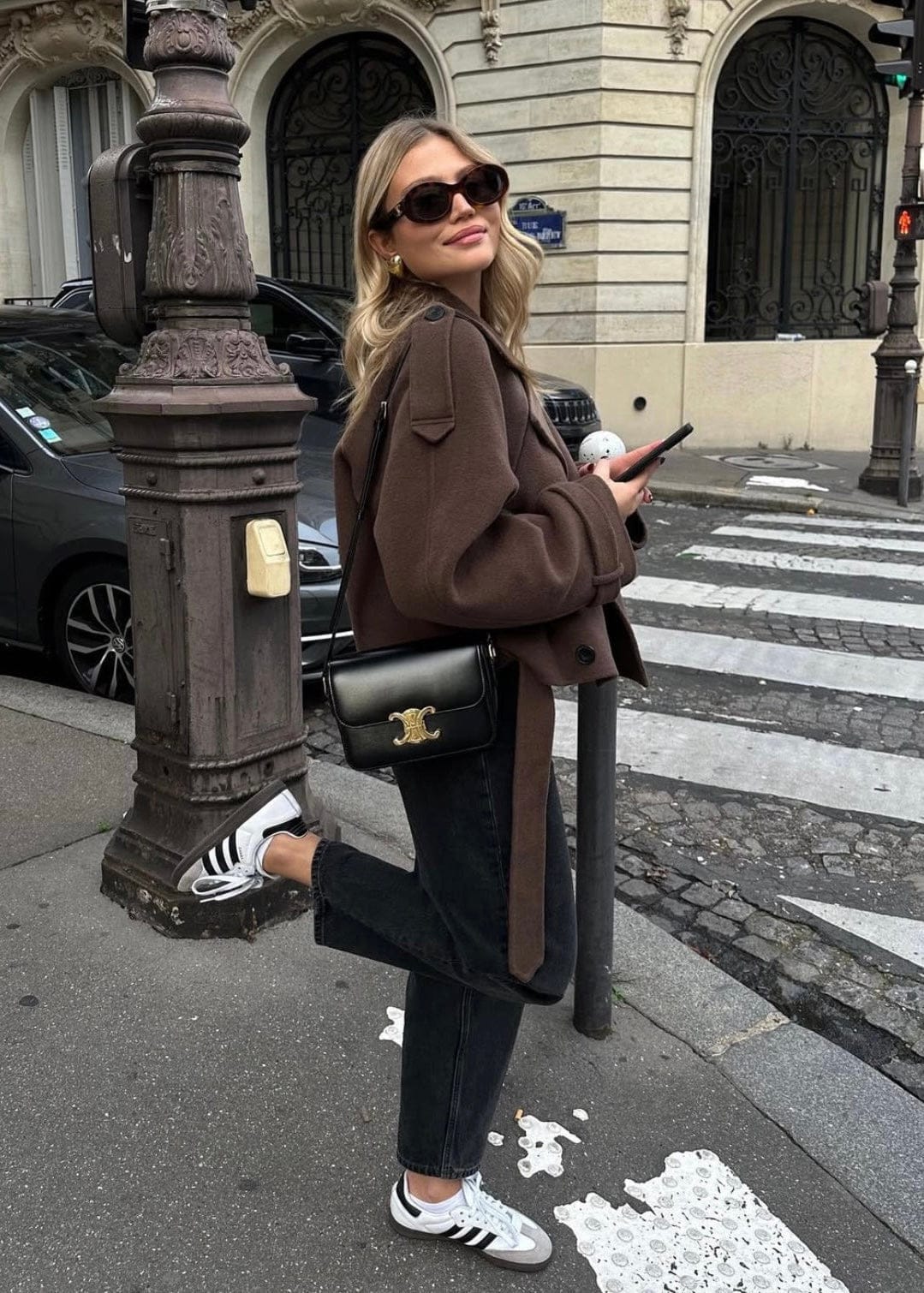 Velira Camille | Brown Blend Cropped Trench Jacket Camille | Ruda Mišinys Trumpa Paltinė Striukė