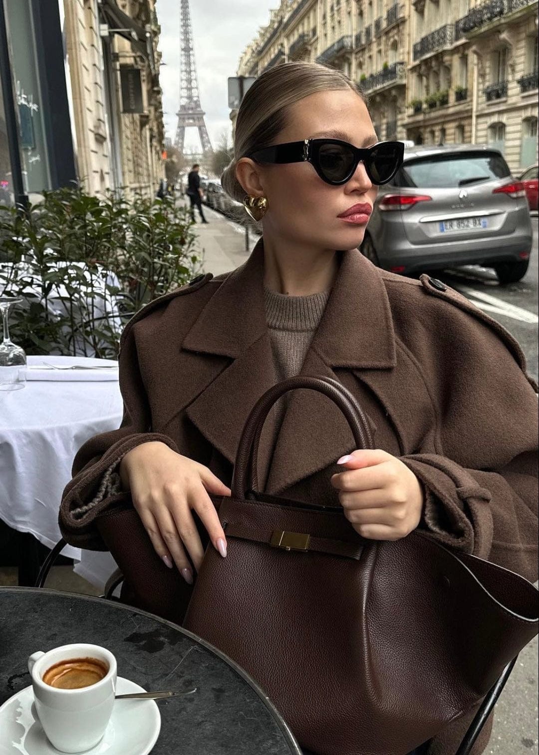 Velira Camille | Brown Blend Cropped Trench Jacket Camille | Ruda Mišinys Trumpa Paltinė Striukė