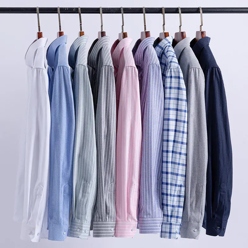 Velira Camisa Masculina Soft Listrada Manga Longa Vyrų Mėlyna Juostuota Ilgomis Rankovėmis Marškiniai