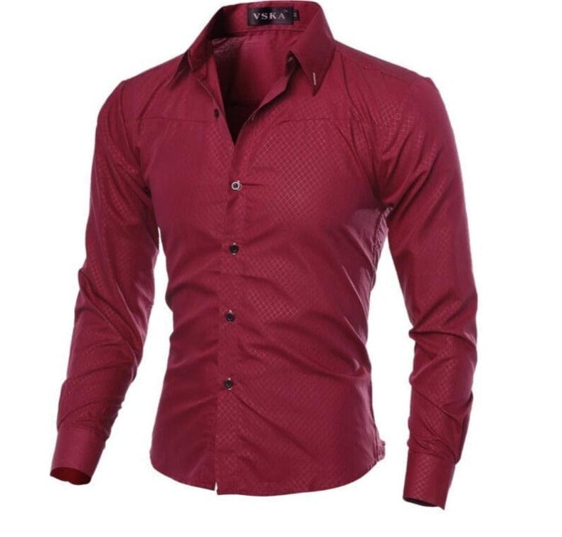 Velira Camisa Social Masculina Merlani Vynas / S Merlani Vyrų Marškiniai