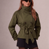 Velira Cath | Short Belted Trench Coat Cath | Trumpas diržinis lietpaltis