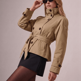 Velira Cath | Short Belted Trench Coat Cath | Trumpas diržinis lietpaltis