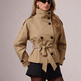 Velira Cath | Short Belted Trench Coat Cath | Trumpas diržinis lietpaltis