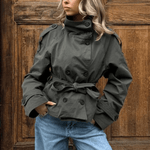 Velira Cath | Short Belted Trench Coat Cath | Trumpas diržinis lietpaltis
