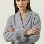 Velira Celine | Belted Coat with Faux Fur Cuffs Celine | Diržinė Striukė su Dirbtinės Odos Rankovėmis