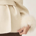 Velira Celine | Belted Coat with Faux Fur Cuffs Celine | Diržinė Striukė su Dirbtinės Odos Rankovėmis