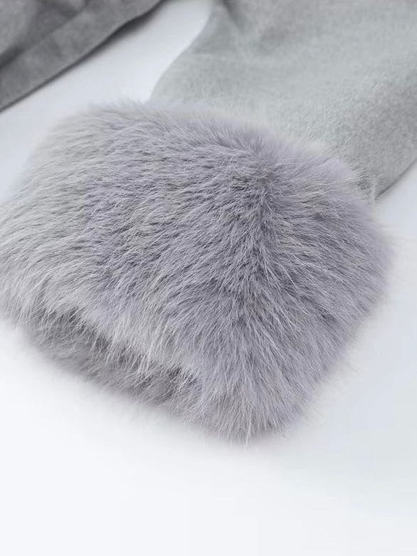 Velira Celine | Belted Coat with Faux Fur Cuffs Celine | Diržinė Striukė su Dirbtinės Odos Rankovėmis