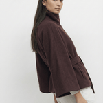 Velira Chloe | High-Neck Belted Cape Jacket Chloe | Aukštos Kaklo Diržinė Cape Striukė